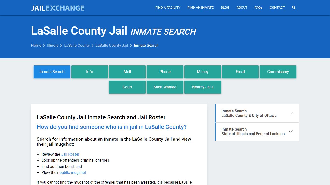 Inmate Search: Roster & Mugshots - LaSalle County Jail, IL - Jail Exchange